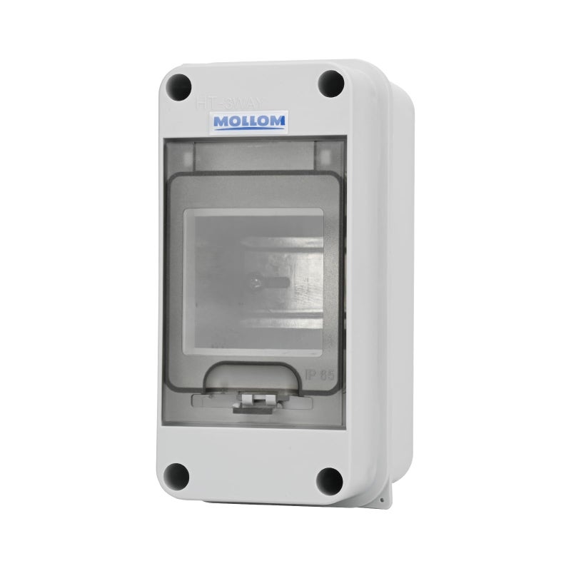 Mollom 3 Way Circuit Breaker Mcb Distribution Protection Box With Din Rail, Ip65 Waterproof,For Indoor And Outdoor - Image 1